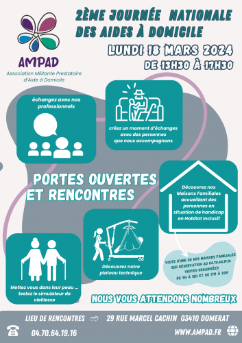 Journée Nationale des Aides à Domicile                                     Lundi 18 mars 2024